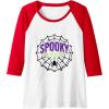 image:imageSpooky University  Funny Spooky Halloween Gifts Raglan Baseball TeeRedWhite