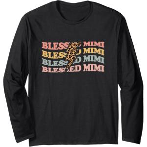 image:imageBlessed Mimi  Grandmother Mimi and Gigi Gifts Long Sleeve TShirtBlack