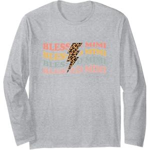 image:imageBlessed Mimi  Grandmother Mimi and Gigi Gifts Long Sleeve TShirtHeather Grey