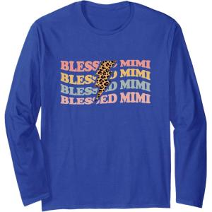 image:imageBlessed Mimi  Grandmother Mimi and Gigi Gifts Long Sleeve TShirtRoyal Blue