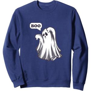 image:imageBoo  Funny Spooky Halloween Gifts SweatshirtNavy Blue
