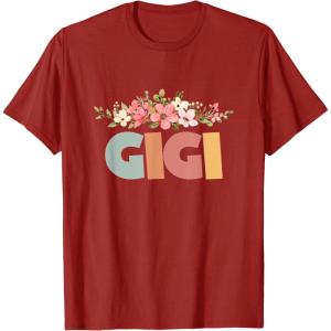 image:imageGigi Grandmother Mimi and Gigi Gifts TShirtCranberry Red