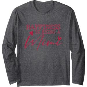 image:imageHappiness is being a Mimi  Grandmother Mimi and Gigi Gifts Long Sleeve TShirtDark Heather Grey