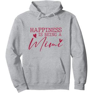 image:imageHappiness is being a Mimi  Grandmother Mimi and Gigi Gifts Pullover HoodieHeather Grey