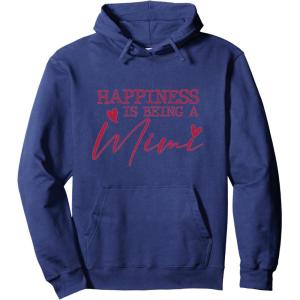 image:imageHappiness is being a Mimi  Grandmother Mimi and Gigi Gifts Pullover HoodieNavy Blue