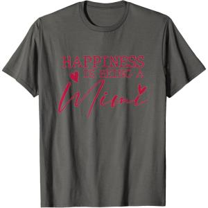image:imageHappiness is being a Mimi  Grandmother Mimi and Gigi Gifts TShirtAsphalt Grey