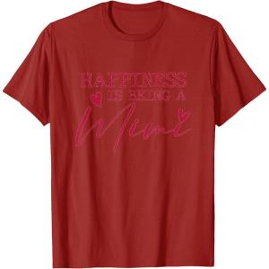 image:imageHappiness is being a Mimi  Grandmother Mimi and Gigi Gifts TShirtCranberry Red