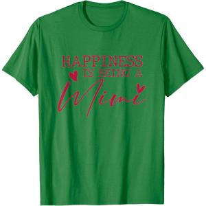 image:imageHappiness is being a Mimi  Grandmother Mimi and Gigi Gifts TShirtKelly Green
