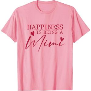 image:imageHappiness is being a Mimi  Grandmother Mimi and Gigi Gifts TShirtPink
