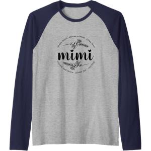 image:imageMimi  Grandmother Mimi and Gigi Gifts Raglan Baseball TeeNavy BlueAthletic Heather