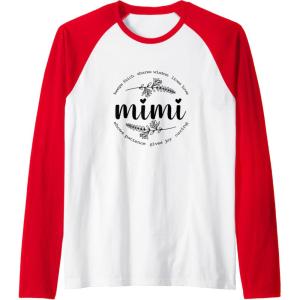image:imageMimi  Grandmother Mimi and Gigi Gifts Raglan Baseball TeeRedWhite