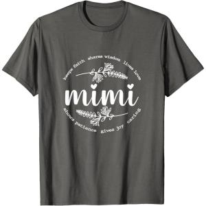 image:imageMimi  Grandmother Mimi and Gigi Gifts TShirtAsphalt Grey