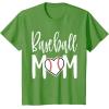 image:imageBaseball Mom Heart Gift for Sports Moms TShirtGrass Green