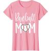 image:imageBaseball Mom Heart Gift for Sports Moms TShirtPink