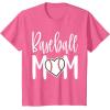 image:imageBaseball Mom Heart Gift for Sports Moms TShirtPink Heather