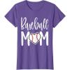 image:imageBaseball Mom Heart Gift for Sports Moms TShirtPurple Heather