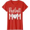 image:imageBaseball Mom Heart Gift for Sports Moms TShirtRed