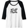 image:imageFur Mama Gift for Pet Dog and Cat Lovers Raglan Baseball TeeBlackWhite