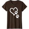 image:imageHeart and Paws  Great Gift for Pet Lovers TShirtBrown