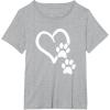 image:imageHeart and Paws  Great Gift for Pet Lovers TShirtHeather Grey