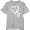 image:imageHeart and Paws  Great Gift for Pet Lovers TShirtHeather Grey
