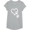 image:imageHeart and Paws  Great Gift for Pet Lovers TShirtHeather Grey