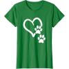 image:imageHeart and Paws  Great Gift for Pet Lovers TShirtKelly Green