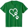 image:imageHeart and Paws  Great Gift for Pet Lovers TShirtKelly Green