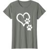 image:imageHeart and Paws  Great Gift for Pet Lovers TShirtOlive Heather