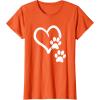 image:imageHeart and Paws  Great Gift for Pet Lovers TShirtOrange