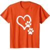 image:imageHeart and Paws  Great Gift for Pet Lovers TShirtOrange