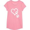 image:imageHeart and Paws  Great Gift for Pet Lovers TShirtPink
