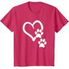 image:imageHeart and Paws  Great Gift for Pet Lovers TShirtRed Heather