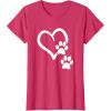 image:imageHeart and Paws  Great Gift for Pet Lovers TShirtRed Heather