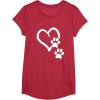 image:imageHeart and Paws  Great Gift for Pet Lovers TShirtRed Heather