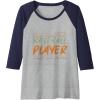 image:imageMy Favorite Baseball Player calls me mom  Baseball Mom Gift Raglan Baseball TeeNavy BlueAthletic Heather