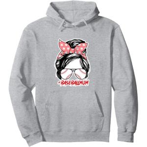image:imageBaseballMom  Baseball Mom Gifts Pullover HoodieHeather Grey