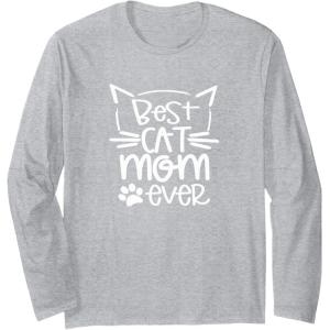 image:imageBest Cat Mom Ever  Great gift for Pet Lovers Long Sleeve TShirtHeather Grey