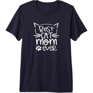 image:imageBest Cat Mom Ever  Great gift for Pet Lovers Premium Triblend TShirtNavy Blue