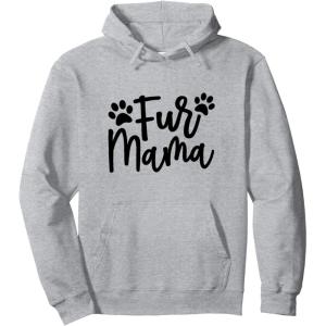 image:imageFur Mama Gift for Pet Dog and Cat Lovers Pullover HoodieHeather Grey