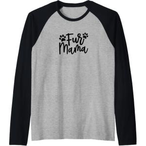image:imageFur Mama Gift for Pet Dog and Cat Lovers Raglan Baseball TeeBlackAthletic Heather