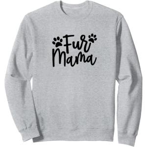 image:imageFur Mama Gift for Pet Dog and Cat Lovers SweatshirtHeather Grey