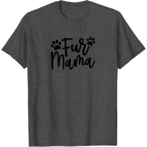 image:imageFur Mama Gift for Pet Dog and Cat Lovers TShirtDark Heather Grey