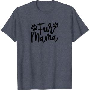 image:imageFur Mama Gift for Pet Dog and Cat Lovers TShirtHeather Blue