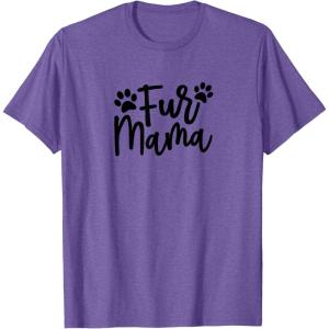 image:imageFur Mama Gift for Pet Dog and Cat Lovers TShirtPurple Heather