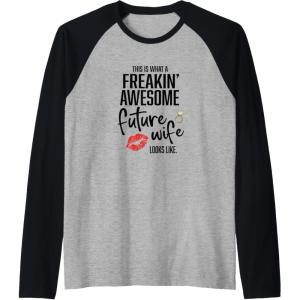 image:imageFuture wife looks like gift fiancee gift Raglan Baseball TeeBlackAthletic Heather