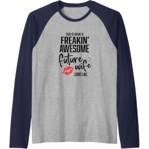 image:imageFuture wife looks like gift fiancee gift Raglan Baseball TeeNavy BlueAthletic Heather