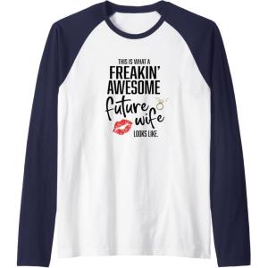 image:imageFuture wife looks like gift fiancee gift Raglan Baseball TeeNavy BlueWhite