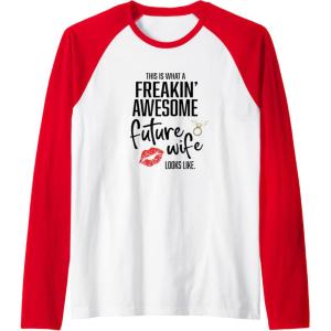 image:imageFuture wife looks like gift fiancee gift Raglan Baseball TeeRedWhite