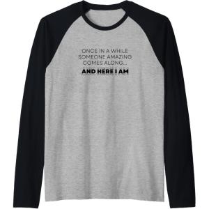 image:imageAnd Here I Am Bestfriend Gifts Sisterhood Gift Raglan Baseball TeeBlackAthletic Heather
